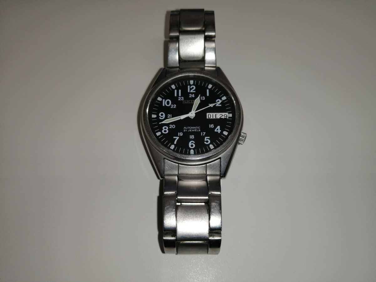 SEIKO 自動巻き時計 ミリタリー風　デイデイト 7S26 - 1684 SEIKO セイコー オートマチック デイデイト 7S26-1684 ケース 3060