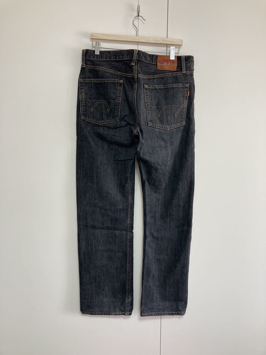 162 EDWIN エドウィン505 ブラックデニム デニムパンツ ジーンズ 