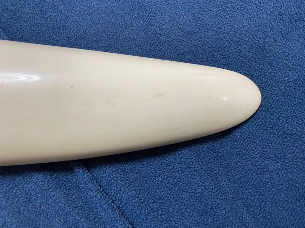 象牙風 一本物 置物 部屋装飾品 約6.3㎏ 約105㎝ 象牙調 牙根本径約11