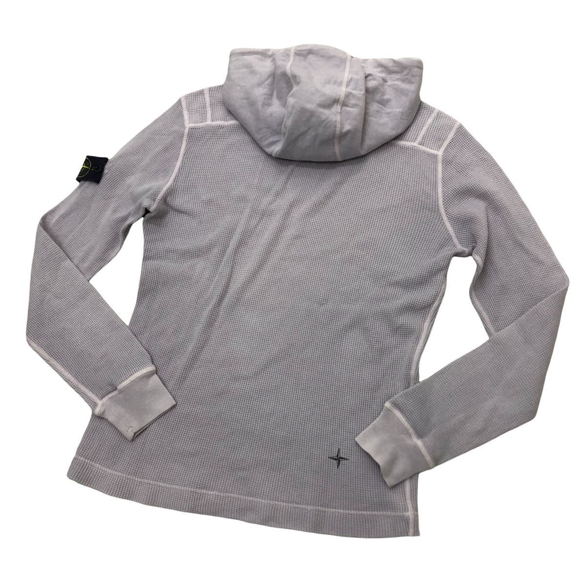 STONE ISLAND☆グレーのフード付きパーカー メンズS K072 正規品 STONE 