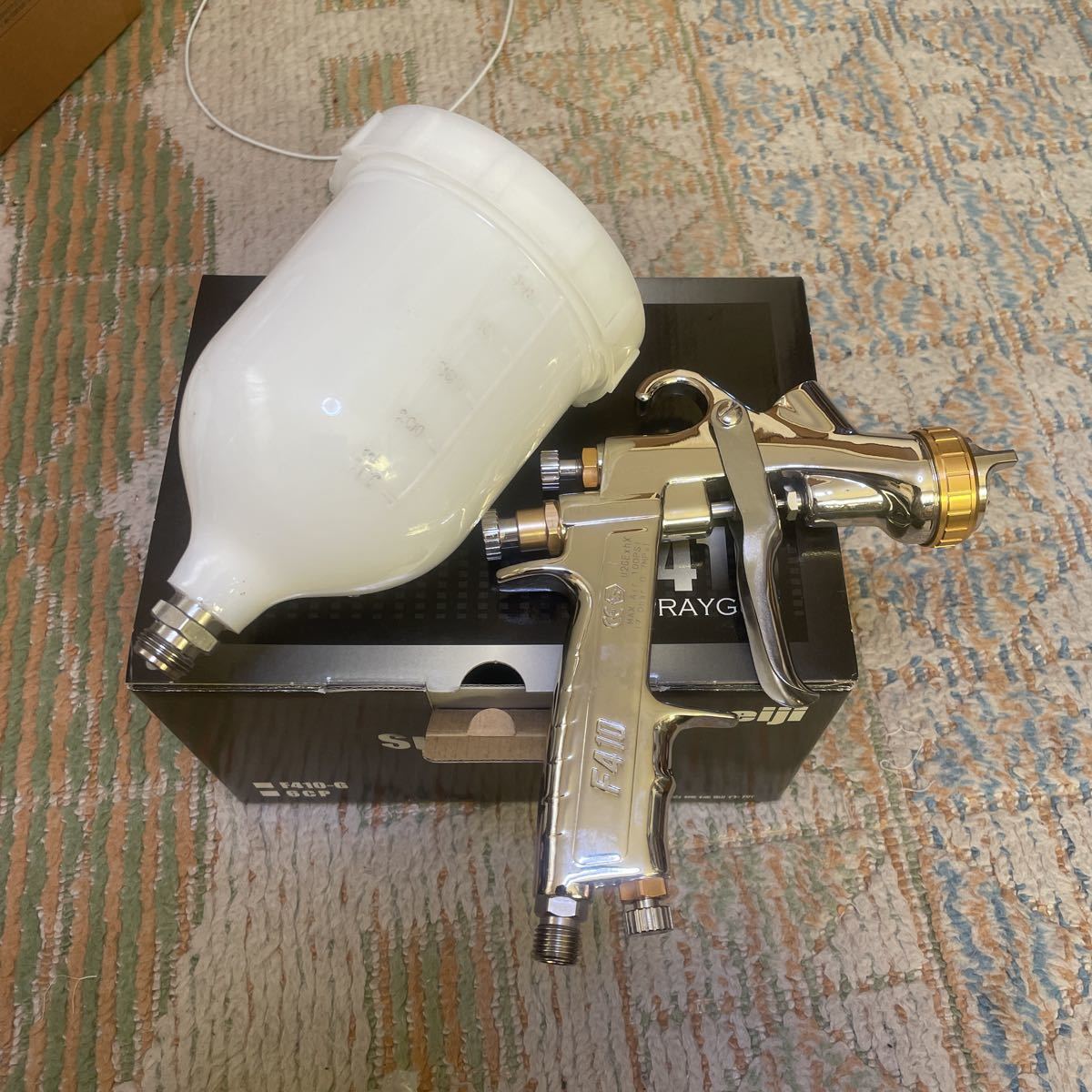 明治機械製作所 F410-G20EV センターカップ付き 重圧式スプレーガン