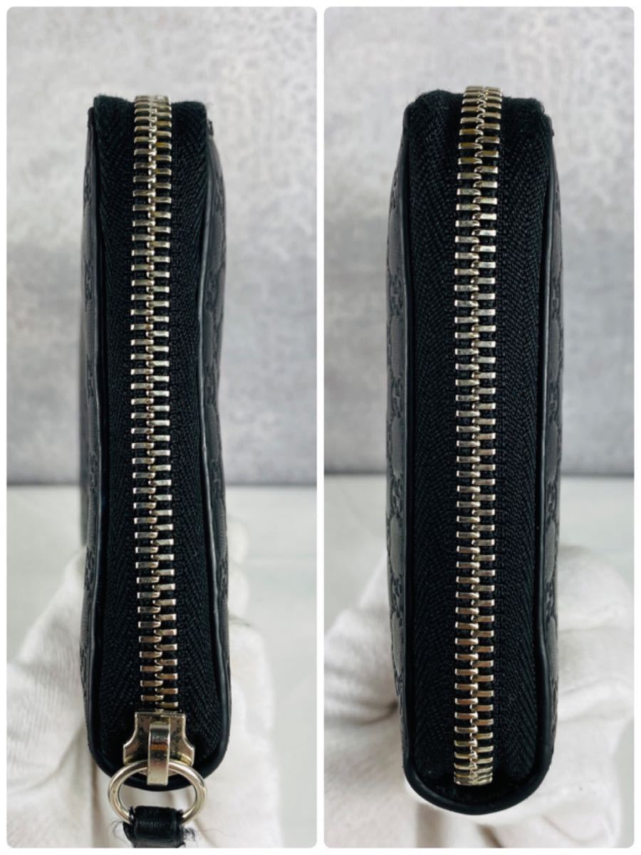 美品】GUCCI グッチ オーガナイザー マイクロシマ GG型押し 黒