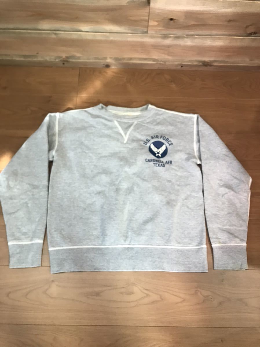 リアルマッコイズ スウェット USAF MILITARY 1/4 ZIP SWEATSHIRT