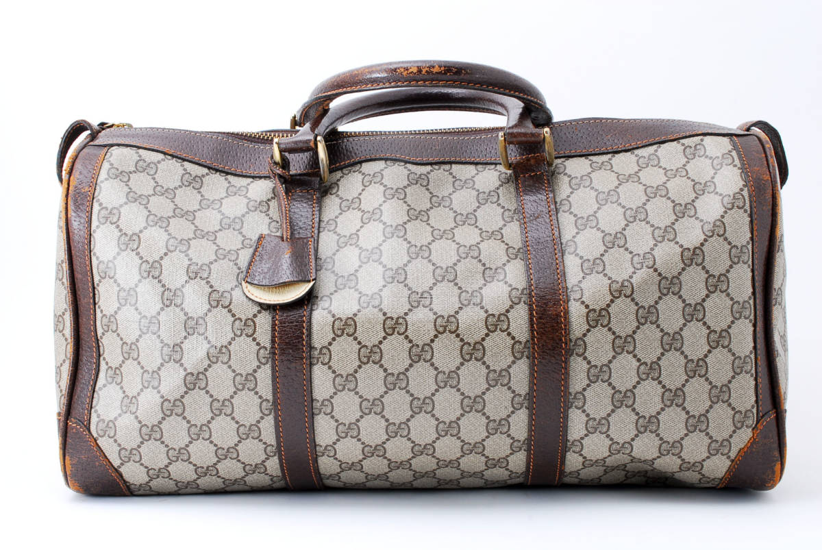 1円スタート】GUCCI グッチ オールドグッチ GGプラス ボストンバッグ