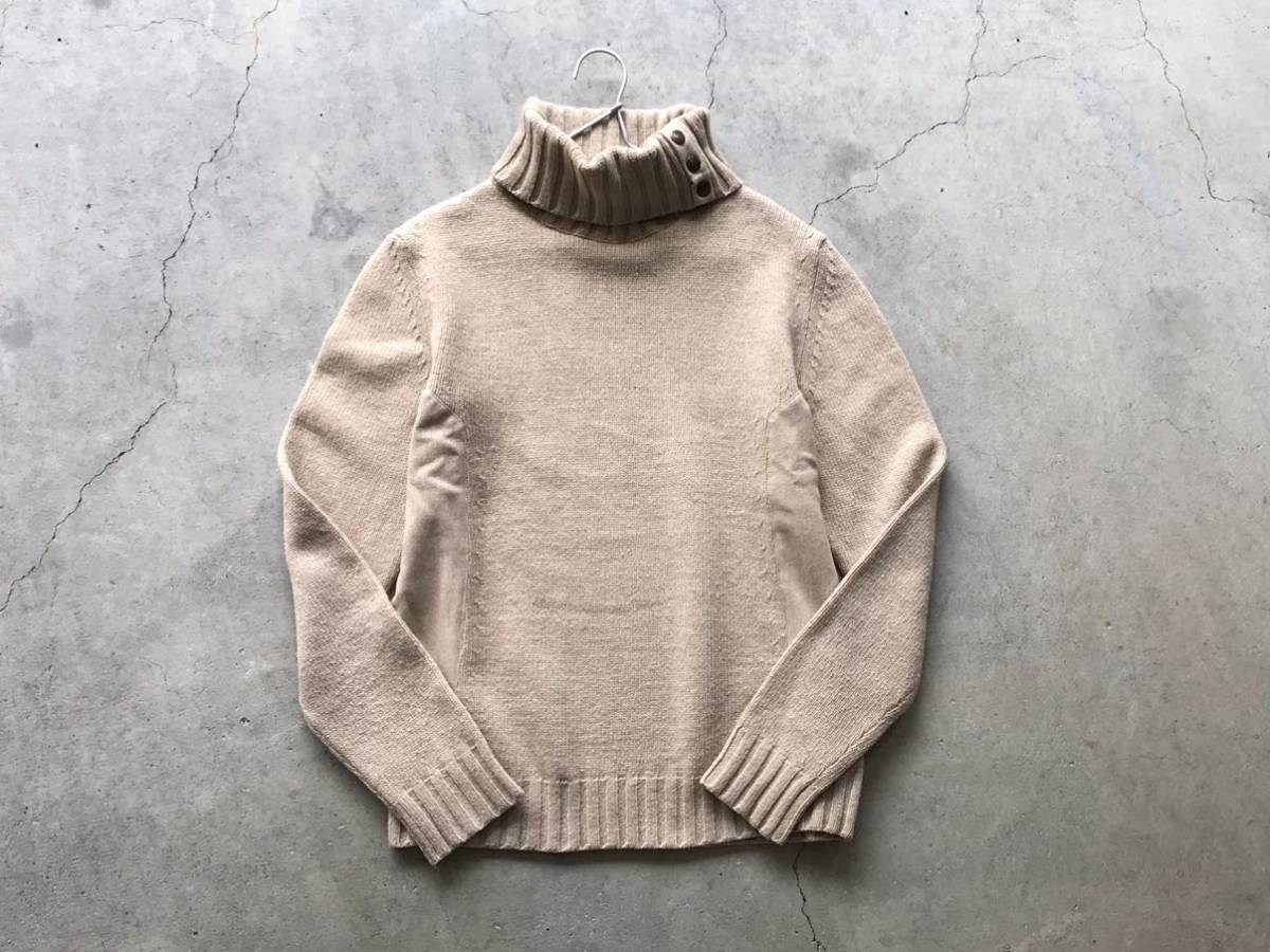 イタリア製 BURBERRY LONDON タートルネック仕様 ウールニットセーター