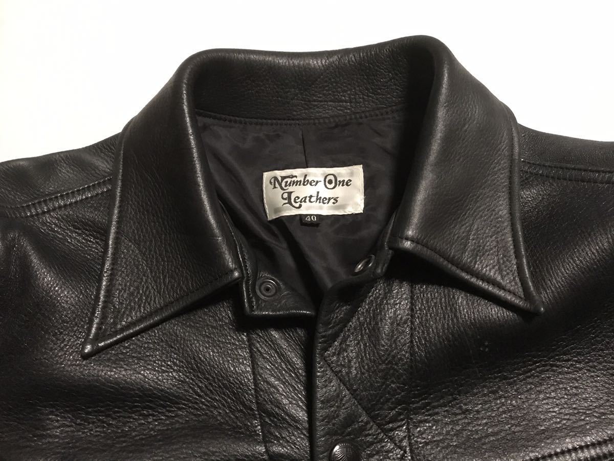 REDMOON レッドムーン ディアスキン レザー ライダース 鹿革 40 レザー 