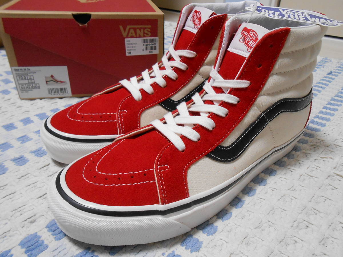 新品！限定！バンズ Sk8-Hi 38 Dx アナハイム レッドxホワイトx 