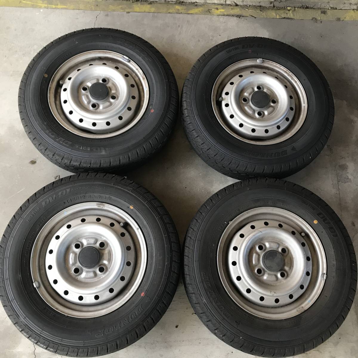 バリ山 貨物用タイヤ 145R12 6PR LT 4本 ダンロップ DUNLOP DIGI-TYRE 