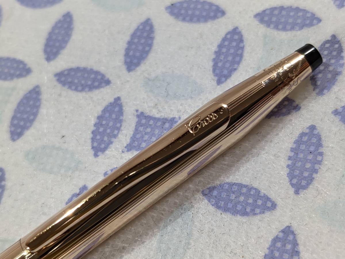 v1155 希少レア USA製旧ロゴ 美品 14kt CROSS クロス クラシック 希少