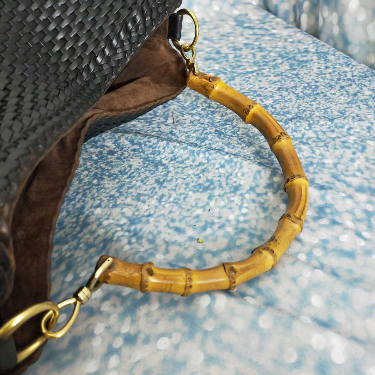 6006】 極美品 GUCCI グッチ バンブーメッシュ レディース トート 