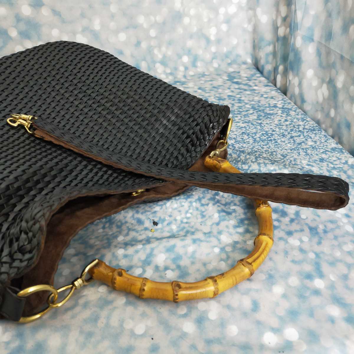 6006】 極美品 GUCCI グッチ バンブーメッシュ レディース 6006】 極美品 GUCCI グッチ バンブーメッシュ レディース