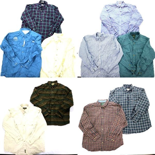 新作入荷，送料無料 アウトドアブランド 長袖シャツsetLLBean ウールリッチ 他 XL 10枚セット まとめ売り 大量 古着卸 1円スタート 最落なしMF7570(XLサイズ以上)｜売買されたオークション情報、yahooの商品情報をアー 長袖シャツ一般