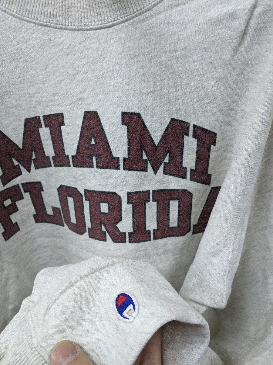 ビンテージ復刻 チャンピオン トリコタグ MIAMI FLORIDA スウェット 
