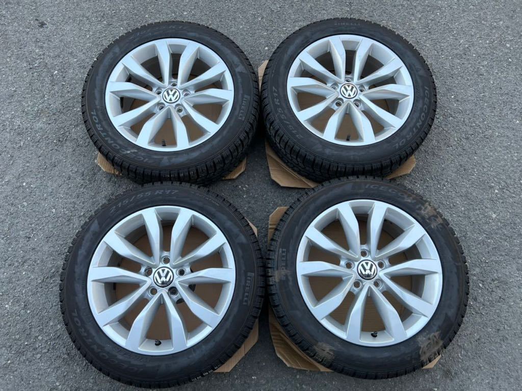 低価，新品 THE BEETLE デザインレザーパッケージ 純正アルミ 7J&times;17 ET43 RONAL製 PIRELLI ICECONTROL 215/55R17 VW スタッドレス 5C0 601 025F(スタッドレスタイヤ)｜売買されたオークション情報、yahooの商品情報をアー 5穴