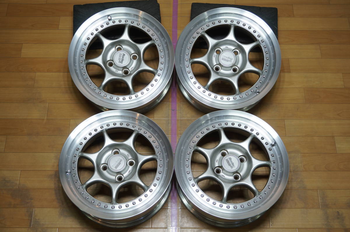 H042【希少】エンケイ レーシングS ☆ PCD100 6.5J+32 当時物 JDM(社外 