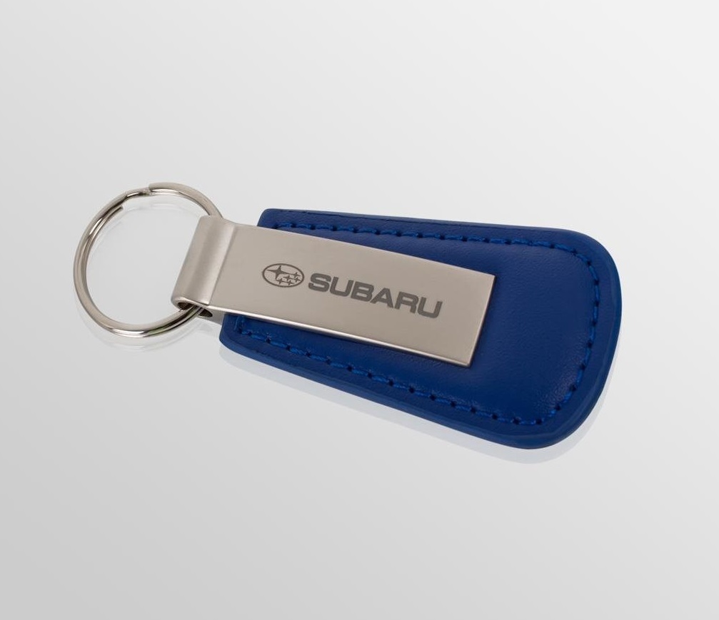 欧州スバル純正 日本未発売 レザー&メタル キーホルダー 郵140- SUBARU  