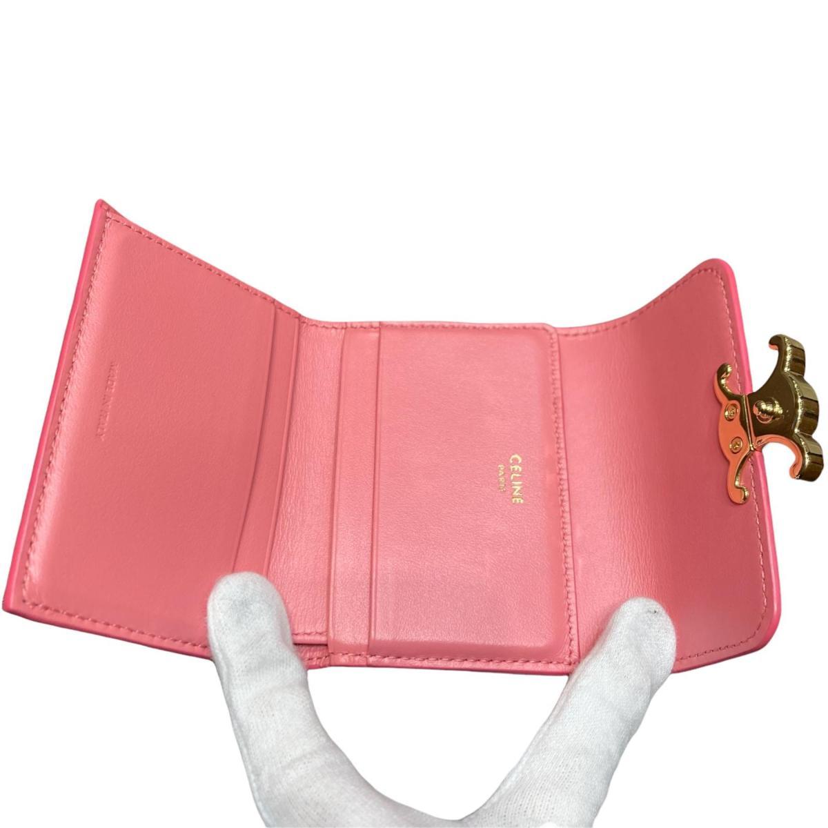 ☆1円 セリーヌ コンパクトウォレット シャイニーカーフスキン 