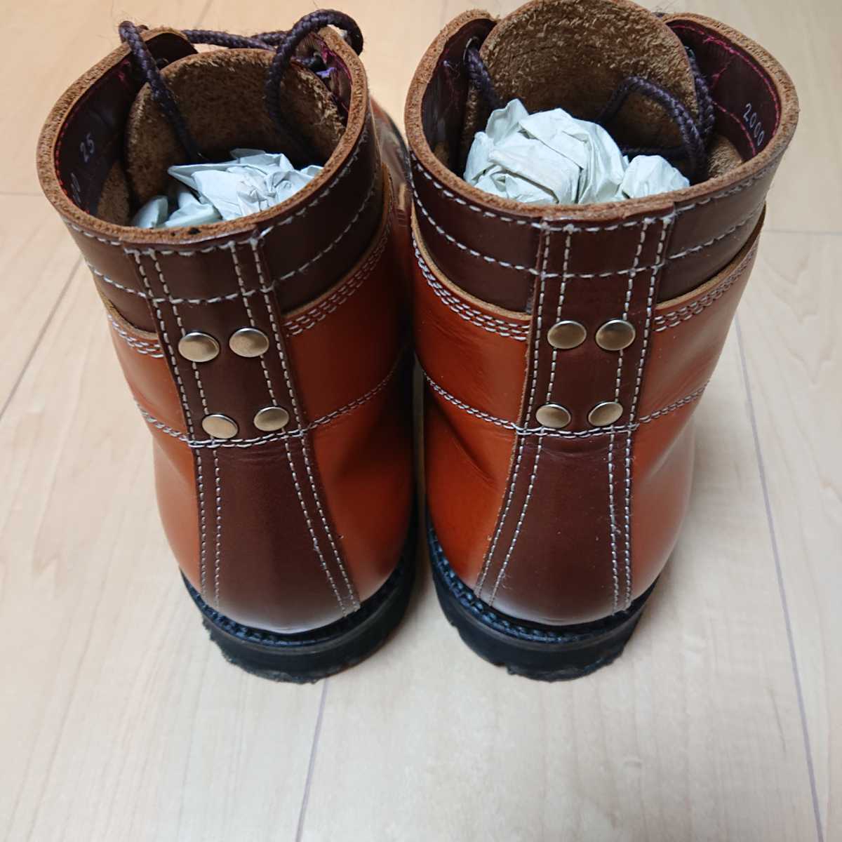 美品☆EVISU モンキーブーツ 25cm ツートンカラー タン×ブラウン 山根 