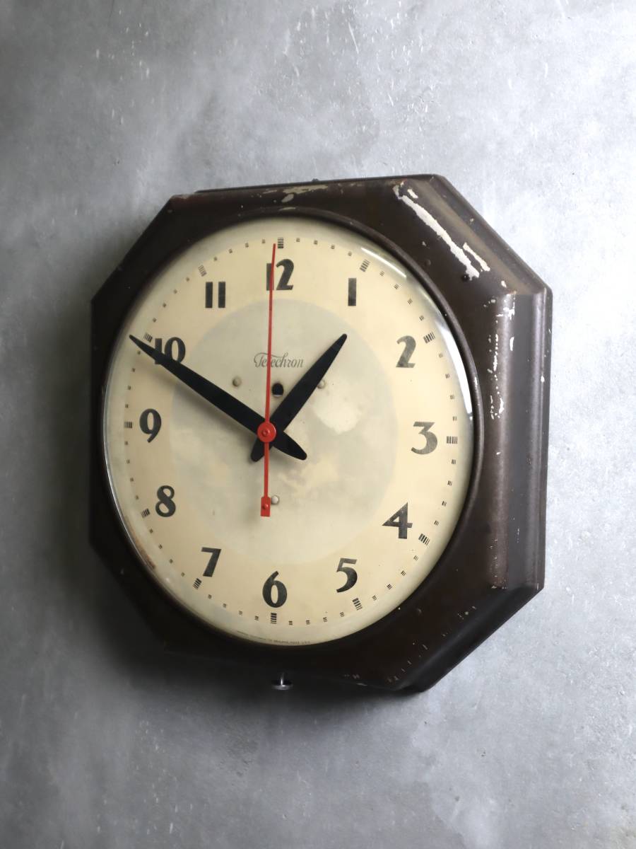 掛け時計アンティーク　USA Telechron U.S.A. antique Telechron wall clock アメリカアンティーク