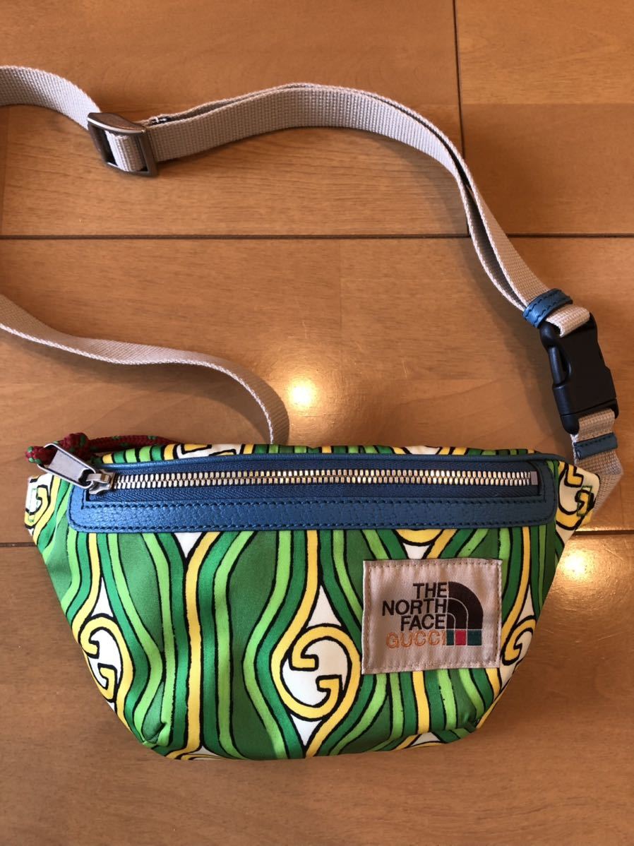 新品 国内正規品 グッチ ノースフェイス コラボ ボディバッグ ウエスト 