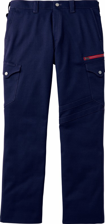 新品即決 JAWIN 52702 ストレッチ ノータックカーゴパンツ ネービー 紺
