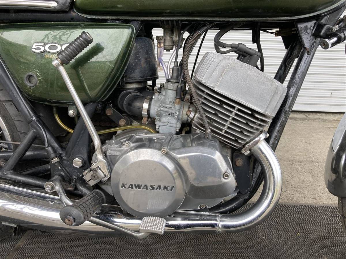 500ss H1f 緑 空冷2ストローク直列3気筒エンジン始動確認済 現状販売 オリジナル度の高い 輸入新規 国内未登録 豊橋市 E 12 A09g 401cc 750cc 売買されたオークション情報 Yahooの商品情報をアーカイブ公開 オークファン Aucfan Com