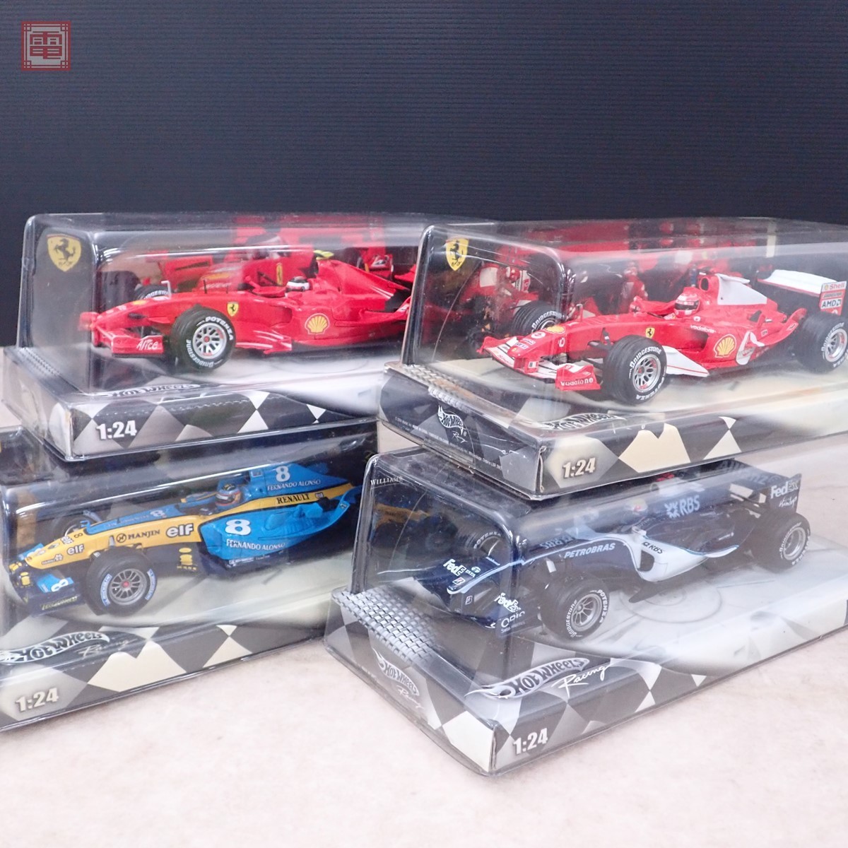 ホットウィール 1/24 F1 フェラーリ F2004・F2007/ウィリアムズ FW28 