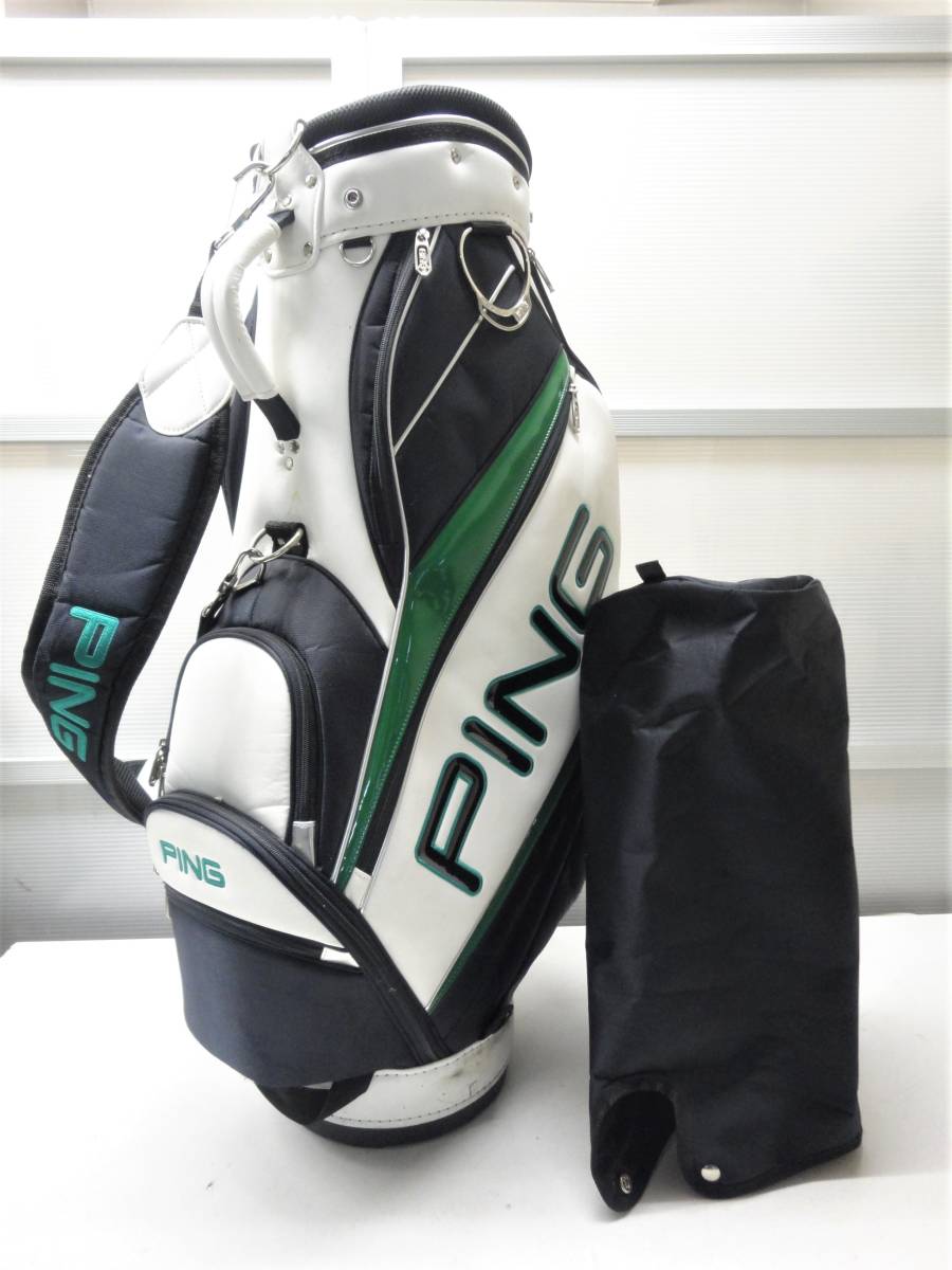 新作登場，人気 PING PGJ-CBLT16 キャディバッグ 9.5型 ピン ゴルフバッグ 白&times;黒&times;緑 軽量モデル 一部難有(その他)｜売買されたオークション情報、yahooの商品情報をアーカイブ公開 - オークファン キャディバッグ