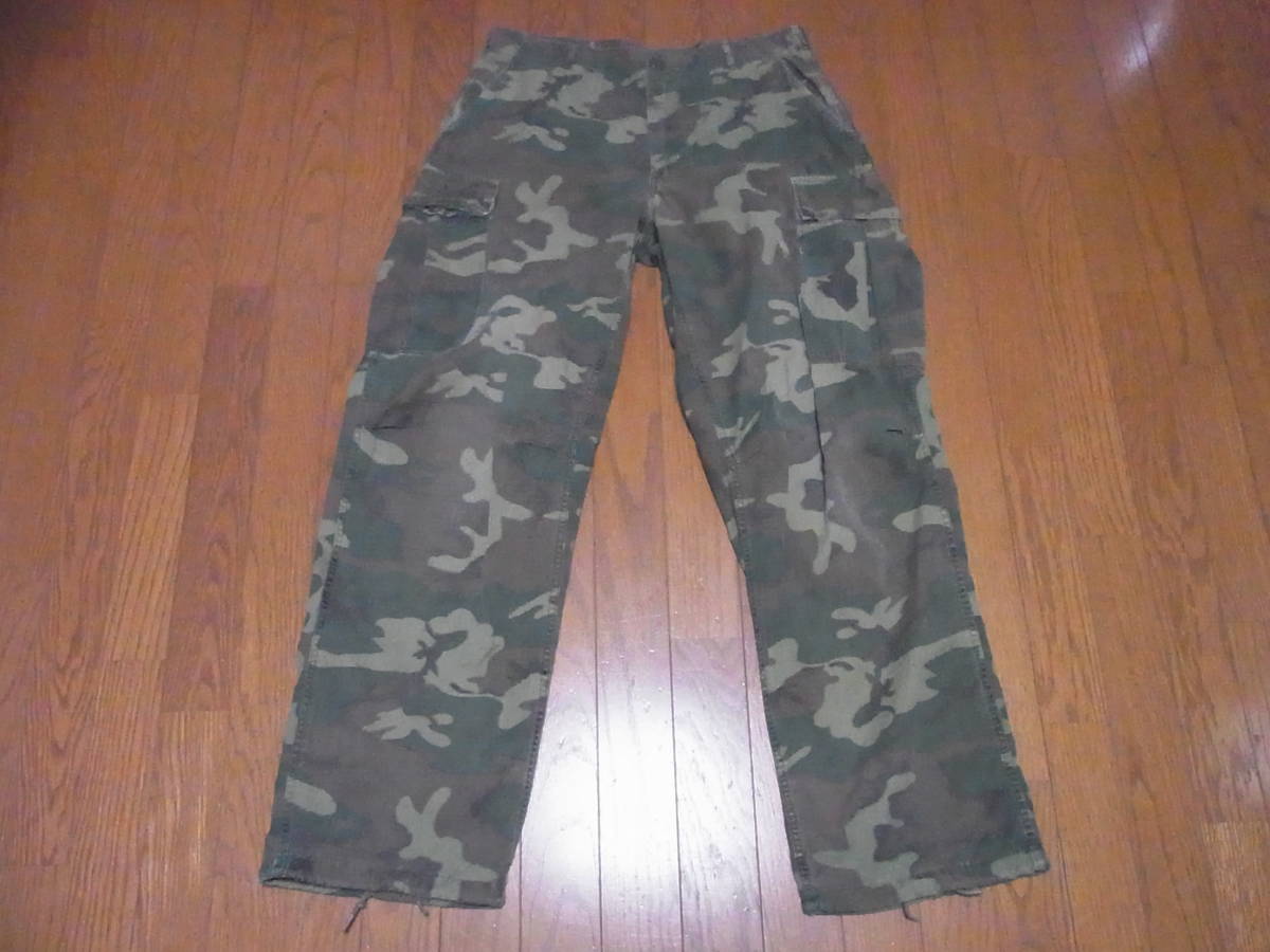 223-50/ヴィンテージ/60’S/米軍/U.S.ARMY/リーフカモ/迷彩/ジャングル ファティーグ/カーゴパンツ/M-L