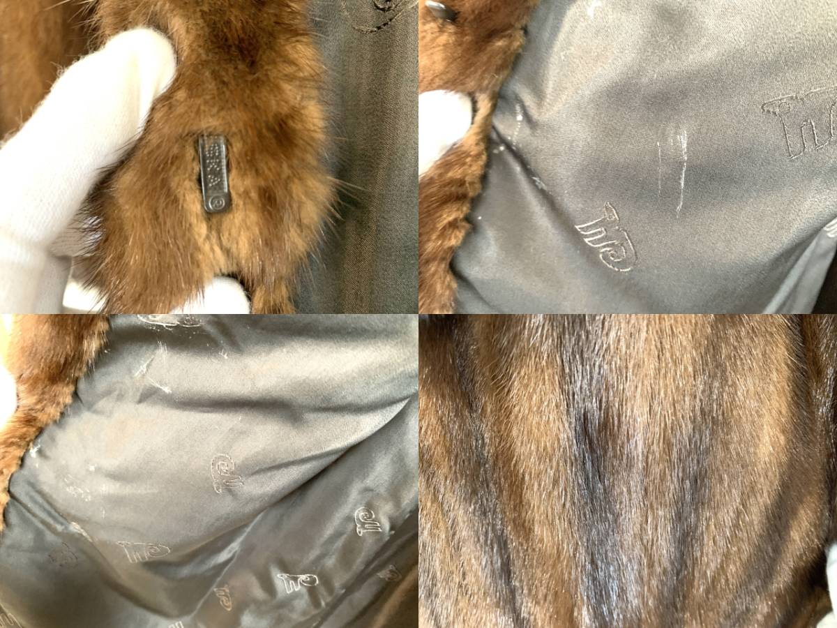 CANADIA 毛皮ロングコート ブラウン系