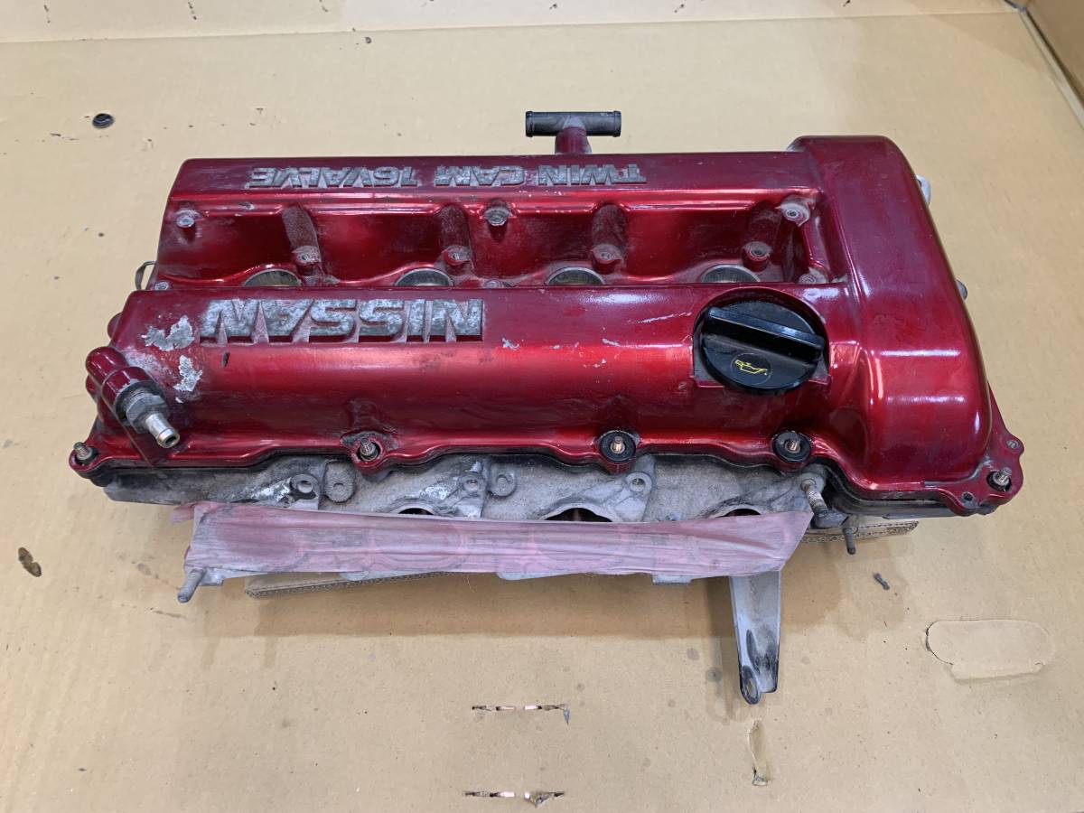 実働外し☆日産純正 S13 シルビア RPS13 180SX SR20DET 赤ヘッド