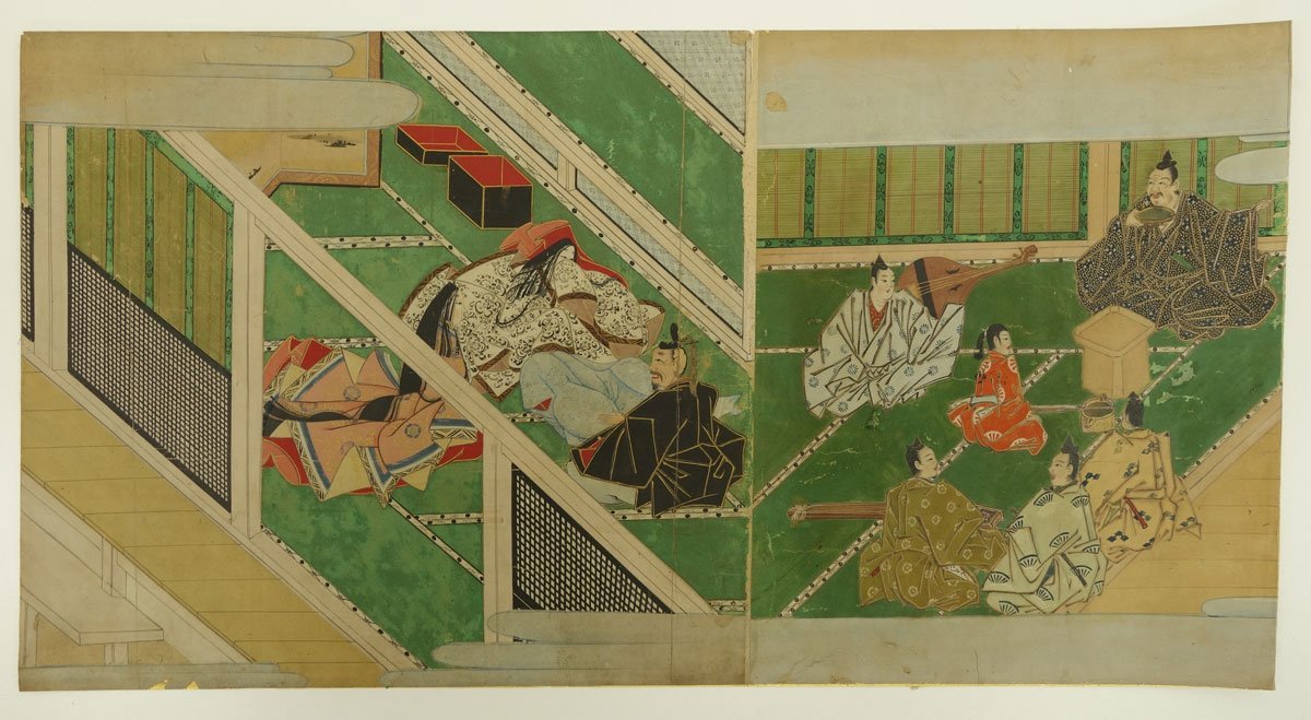 真作】喜聞◇『司馬江雲坡 泥絵 江戸御屋敷図』 1幅 古筆 古文書 古書