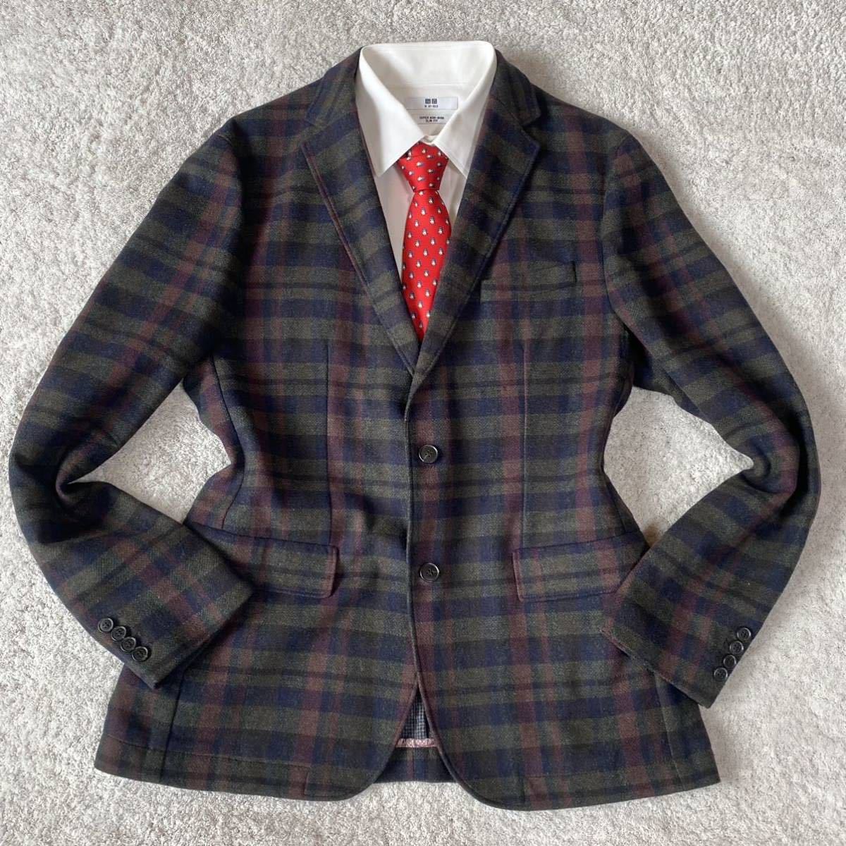 極美品✨ヒューゴボス テーラードジャケット エルボーパッチ 羊革 グレー系 50 溢れる高級感』HUGO BOSS ヒューゴボス テーラードジャケット チェック