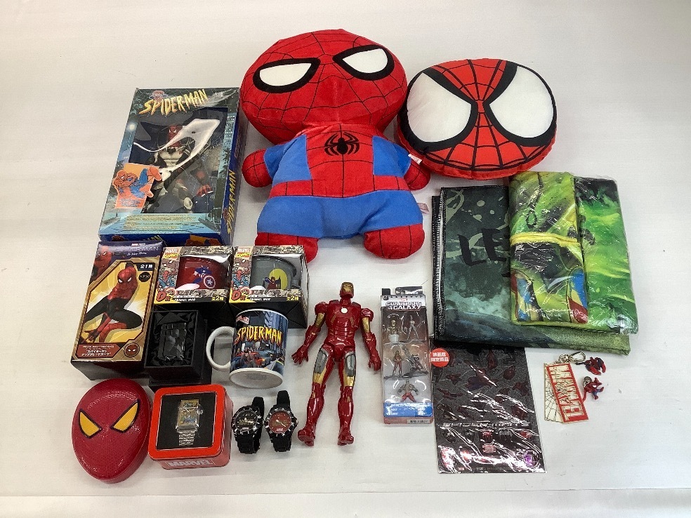 マーベル　スパイダーマン　アイアンマン　アベンジャーズ関連グッズまとめ売り MARVEL グッズ まとめ スパイダーマン ヴェノム アイアンマン 他