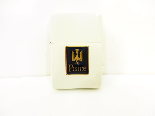 ジッポー ZIPPO PEACE ジッポライター 2000年 白 ホワイト メンズ 
