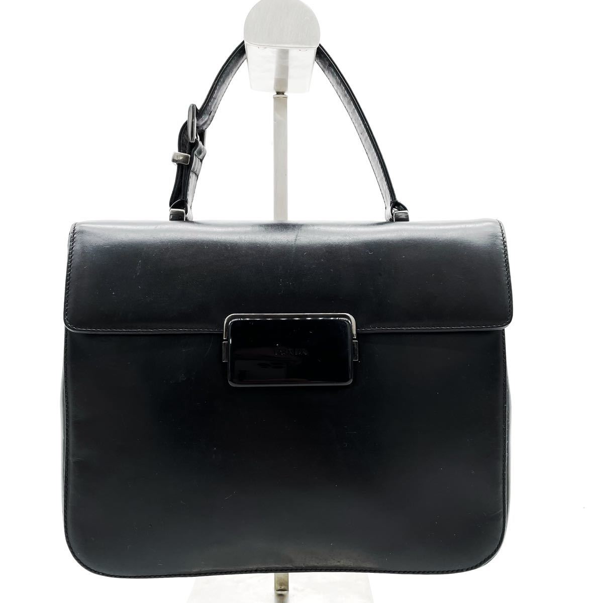 1円○希少○PRADA プラダ ケリー型 フォーマルバッグ ワンハンドル  
