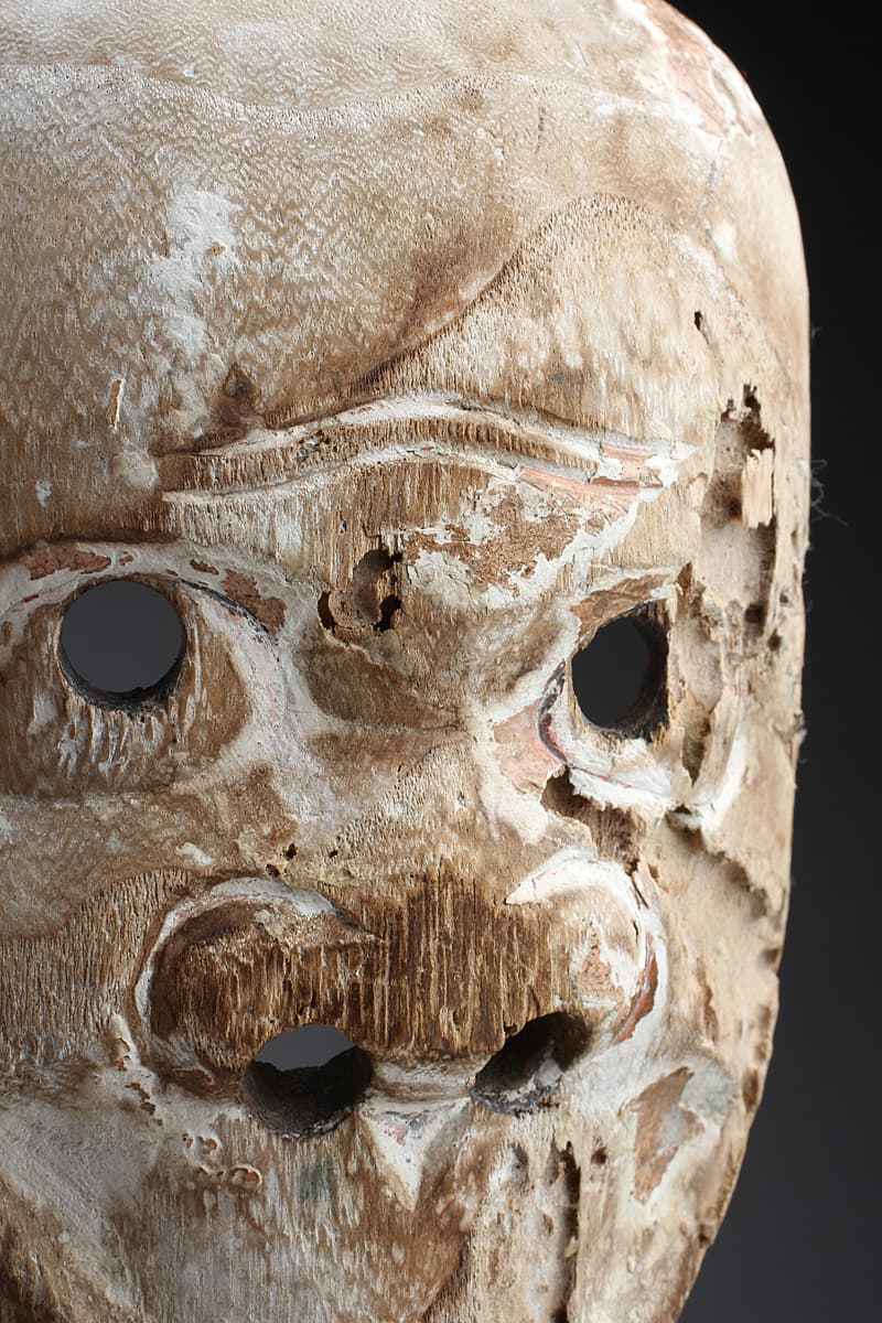 Hu571 時代物 木彫彩色能面 猿べし見 縦17 5cm 重70g 古面 木彫彩色面 時代面 木彫面 東洋彫刻 売買されたオークション情報 Yahooの商品情報をアーカイブ公開 オークファン Aucfan Com