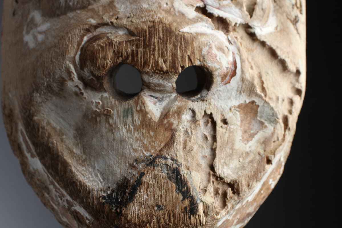 Hu571 時代物 木彫彩色能面 猿べし見 縦17 5cm 重70g 古面 木彫彩色面 時代面 木彫面 東洋彫刻 売買されたオークション情報 Yahooの商品情報をアーカイブ公開 オークファン Aucfan Com