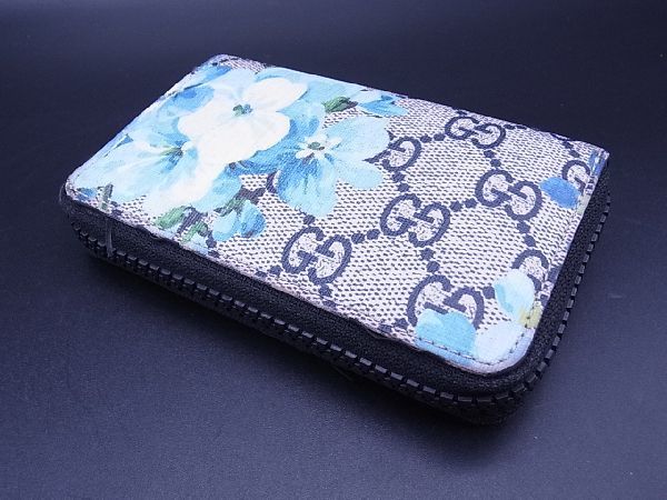 GUCCI グッチGG ブルームスプリント フラワー 546372 カードケース 小物 名刺入れ 花柄 ベージュ 水色 男女兼用 ユニセックス 【中古】 GUCCI グッチGG ブルームスプリント フラワー 546372 カードケース