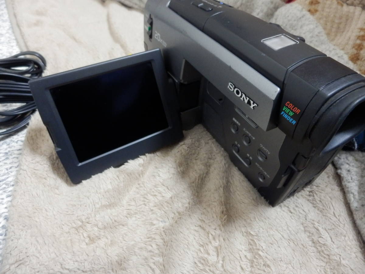 外部出力OK SONY 液晶Hi8/8ミリビデオカメラ CCD-TRV90 古いビデオの