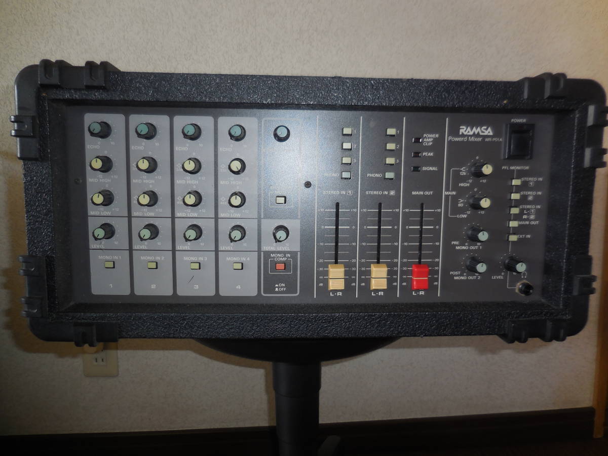 RAMSA WR-P01 200W+200Wのパワーアンプ内蔵 パワードミキサー 動作品 