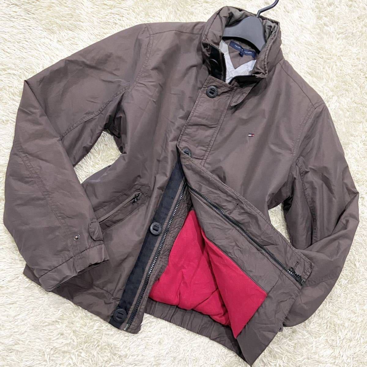 人気SALE，新作 1円 本物 極 TOMMY HILFIGER トミーヒルフィガー ダウンジャケット ジャケット ブラウン フード付き ブルゾン(ジャンパー、ブルゾン)｜売買されたオークション情報、yahooの商品情報をアーカイブ 男性用