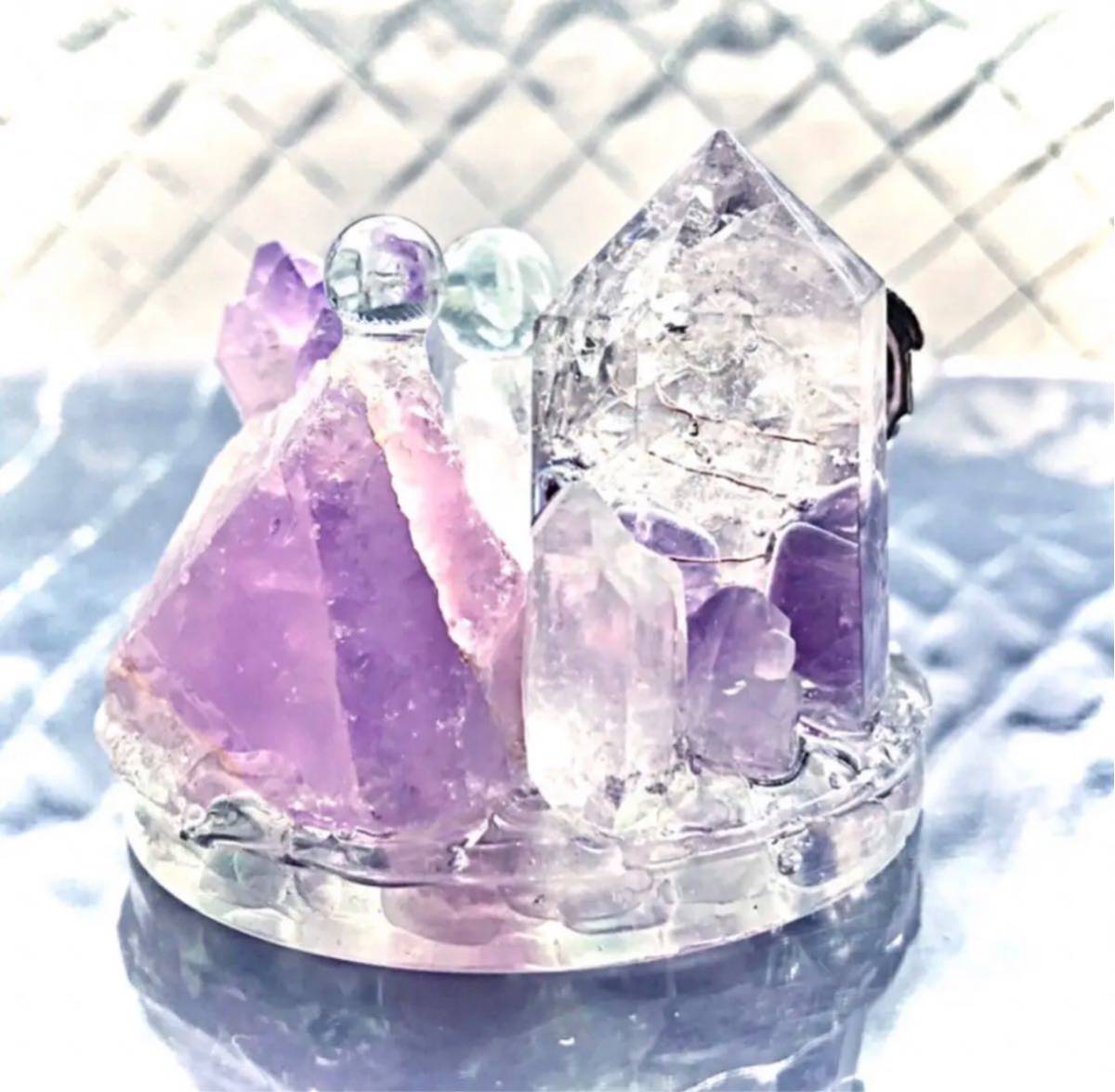 限定品天界★富を築き財運の鳥居導きプレートオルゴナイト ◇龍の癒しの海◇浄化のオブジェ◇オルゴナイト◇ドラゴン フローライト