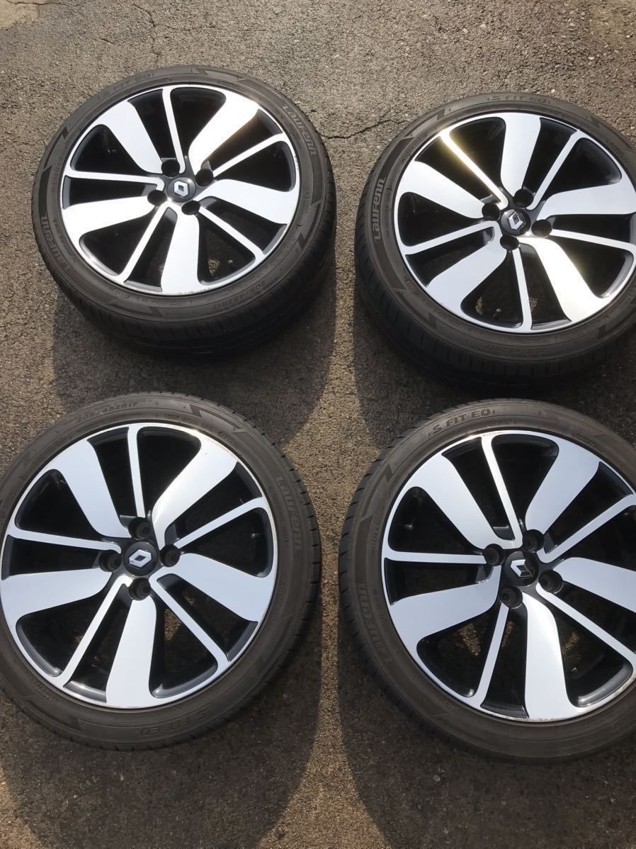 Z12キューブにて使用 ルノー ルーテシア 純正 ホイール タイヤ付き 4本  