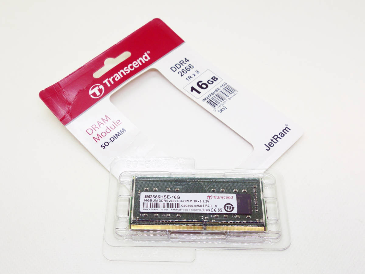 PCパーツ Transcend 16GB DDR4 2400 SO-DIMM ノート用メモリ