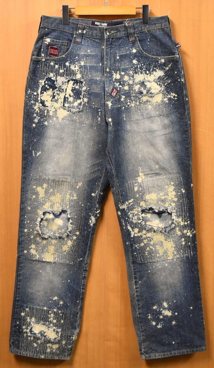 PHAT FARM W36 - Yahoo!オークション ボトム⁄36⁄デニム⁄IDG⁄無地 PHAT FARM
