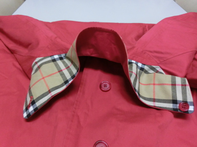 バーバリーズ Burberrys BURBERRY - a476 S 赤 比翼ボタン トレンチ