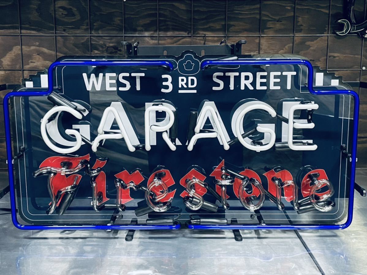 ファイヤーストーン ネオン 看板 アメリカ ハーレー ガレージ 雑貨 アメ車 シボレー フォード 世田谷 旧車 当時 北米 USDM トラック_2
