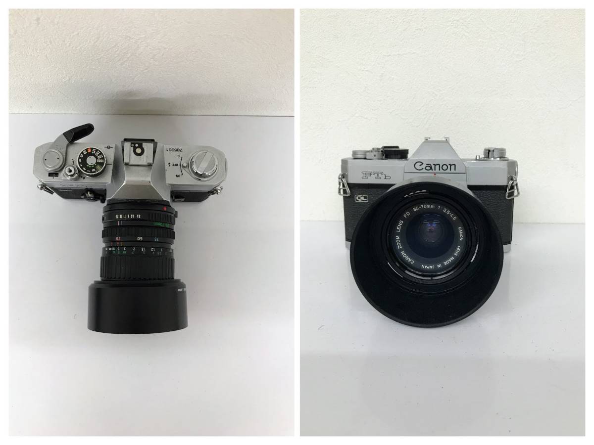 [IY1391]カメラ　フィルムカメラ　おまとめ Canon Canon/FTb Canonet PENTAX PENTAX/SL　PENTAX/SPOTMATIC F ジャンク品　80サイズ フィルムカメラ ジャンク品 Canon（キヤノン）のフィルムカメラ代表機種まとめ F-1 一眼レフ フィルムカメラ｜コメ兵｜公式日本最大級のリユースデパート