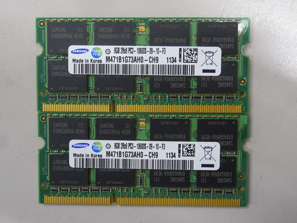 【最安値，豊富な】 DDR3メモリ SAMSUNG PC3-10600 8GB&times;2枚 計16GB Z9441(8GB)｜売買されたオークション情報、yahooの商品情報をアーカイブ公開 - オークファン DIMM